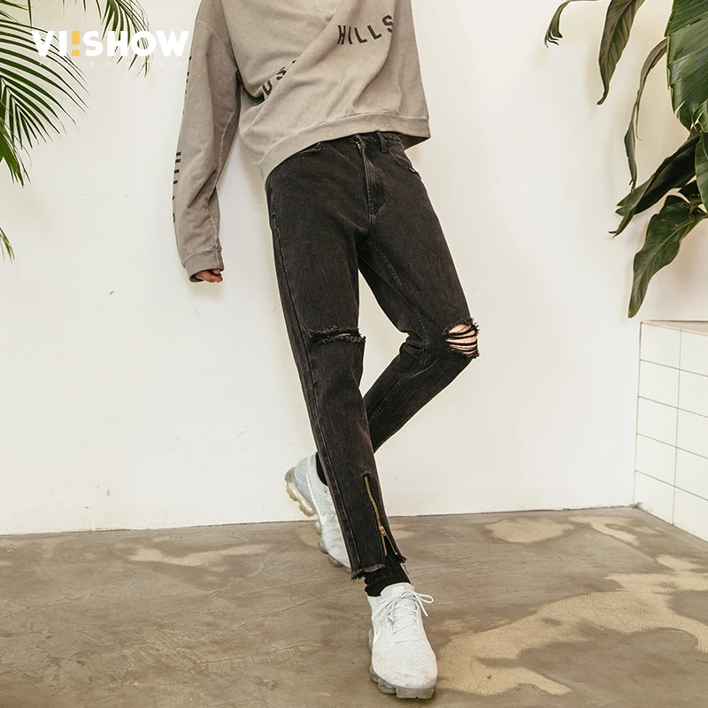 VIISHOW уличная одежда джинсовые мужские джинсы брендовые в стиле хип-хоп новинка 2018
