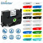 Unistar , ламинированная лента для этикеток, 6 мм, совместимая с Brother, этикеточная лента, принтер для этикеток,  tze211, этикеточный производитель