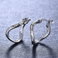 new arrivals exquisite simple women earrings wave earrings bride wedding jewelry christmas gift accessories