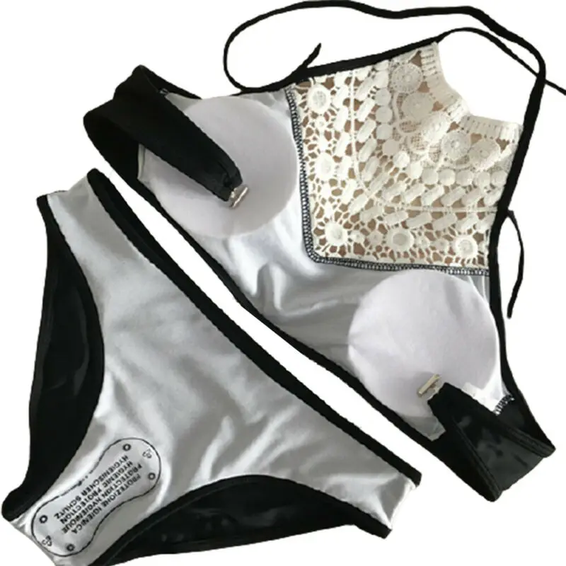 

Womens Bikini Set Swimwear Beachwear Bra Briefs Backless Bathing Suit Swimsuit