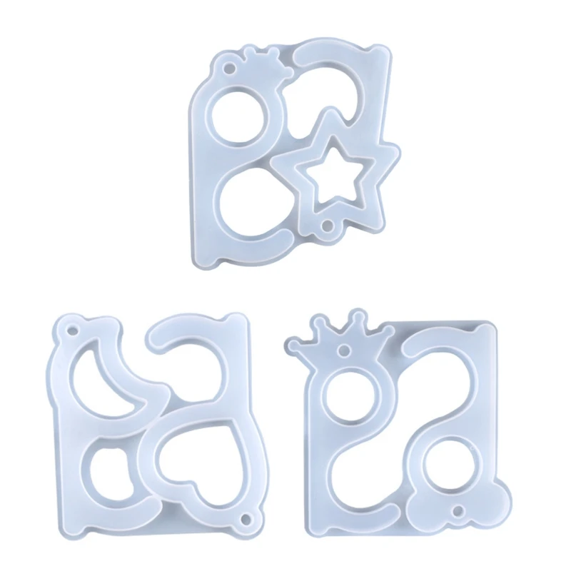 

DIY звезда брелок в виде короны Силиконовые формы ручной работы ювелирные подвески слесарный с украшением в виде кристаллов эпоксидная смол...