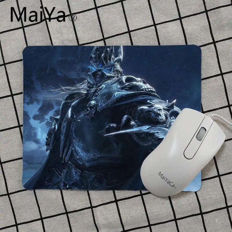 No Lock Edge18x22cm Maiya высокое качество World Of Warcraft Lich King красивый коврик для мышки в стиле аниме подставка под руку мышь - Цвет: No Lock Edge18x22cm