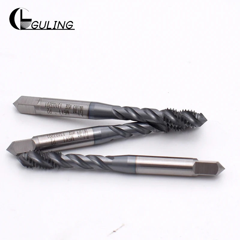 Заливка HSS E спиральные рифленые краны с тиканным покрытием резьба Метрическая