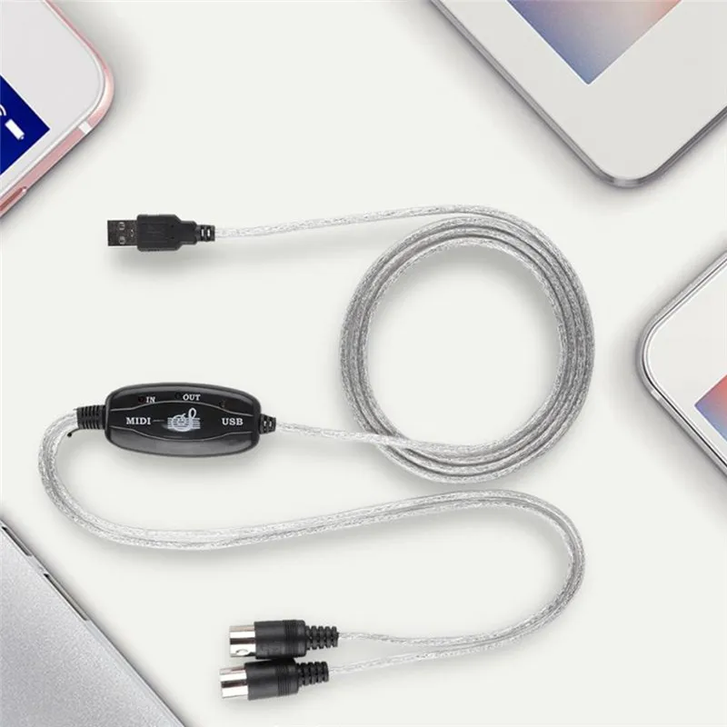 1,8 м линия для монтажа музыки MIDI-USB кабельная клавиатура музыкальный кабель MIDI кабель Высокое качество Аксессуары для музыкальных инструментов