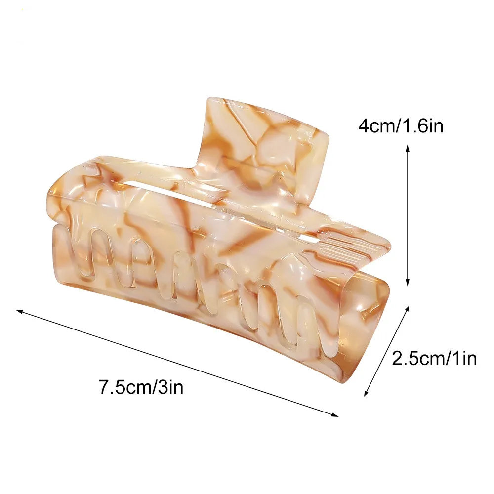 

1PC High Quality Geometric Acetate Hair Claws For Women Large Square Hair Crabs Clip Leopard Grain Hair Clamps Hair Accessories