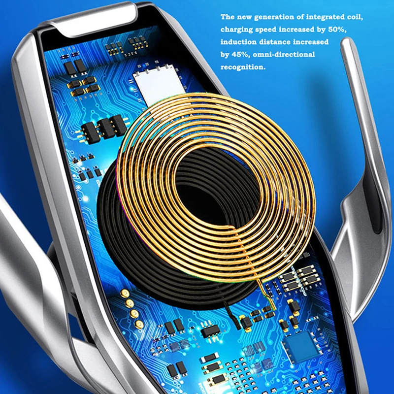 Brorikoy 15W Qi Wireless Charger Car Holder Charge for iPhone 11 Pro XR Xs Max Automatic Mount Fast Charging Huawei | Мобильные