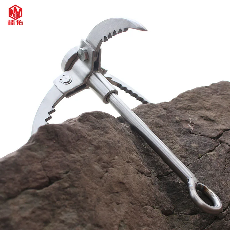 

1PC EDC Small Three Claws Stainless Steel Folding Hook Flying Tiger Claw Outdoor Survival Tool Climbing Claw Mountaineering Hook