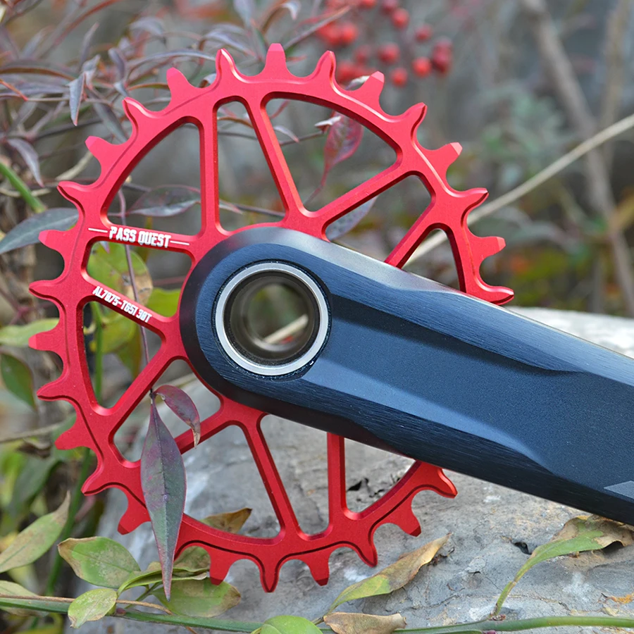 

PASS QUEST oval Chainring 0mm offset MTB Narrow Wide Bicycle Chainwheel for deore xt M7100 M8100 M9100 SHIMANO 12S Crankset