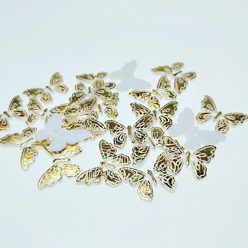 HL 50/100/300 шт 22 мм x 17 новые золотые бабочки Пластиковые Buttons2 отверстия DIY ремесла