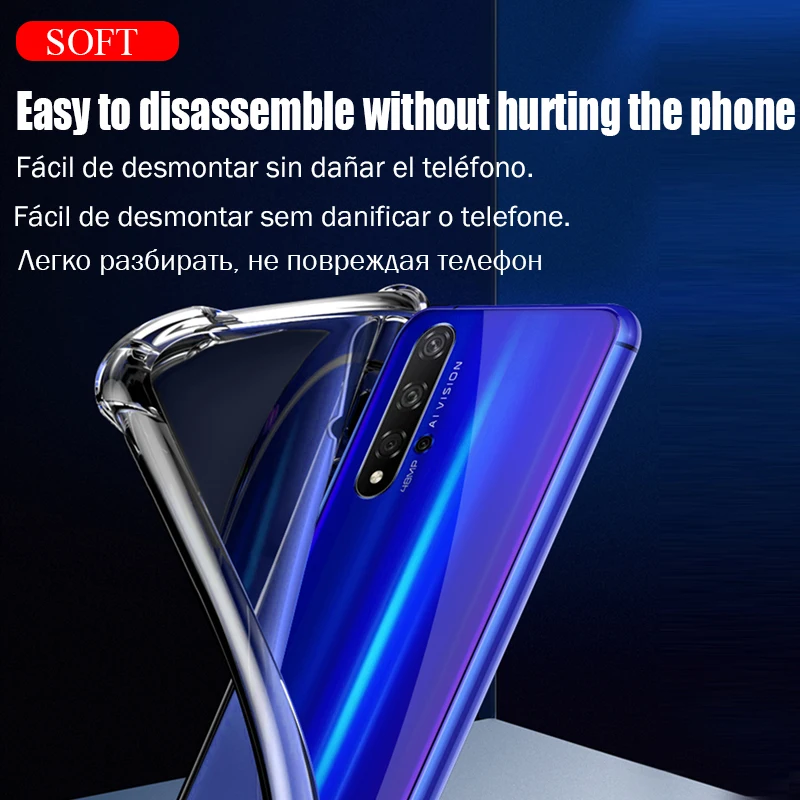 Противоударный чехол для Huawei P40 Pro P20 P30 Lite силиконовый из ТПУ Mate 20 10 30 P10 Nova 6 SE P Smart