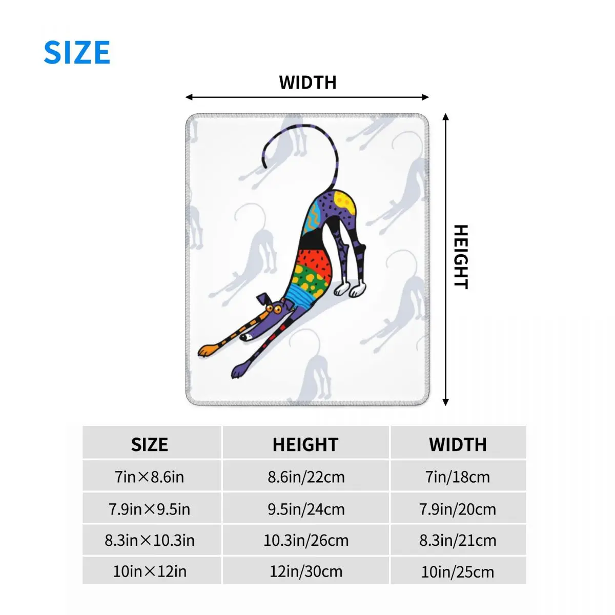 Коврик для мыши калейдоскоп Bowdown клавиатура Greyhound коврик игр в виде собаки