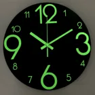 Светящиеся круглые Настенные часы, большие креативные деревянные цифровые 3d-часы сделай сам, бесшумные простые в современном стиле