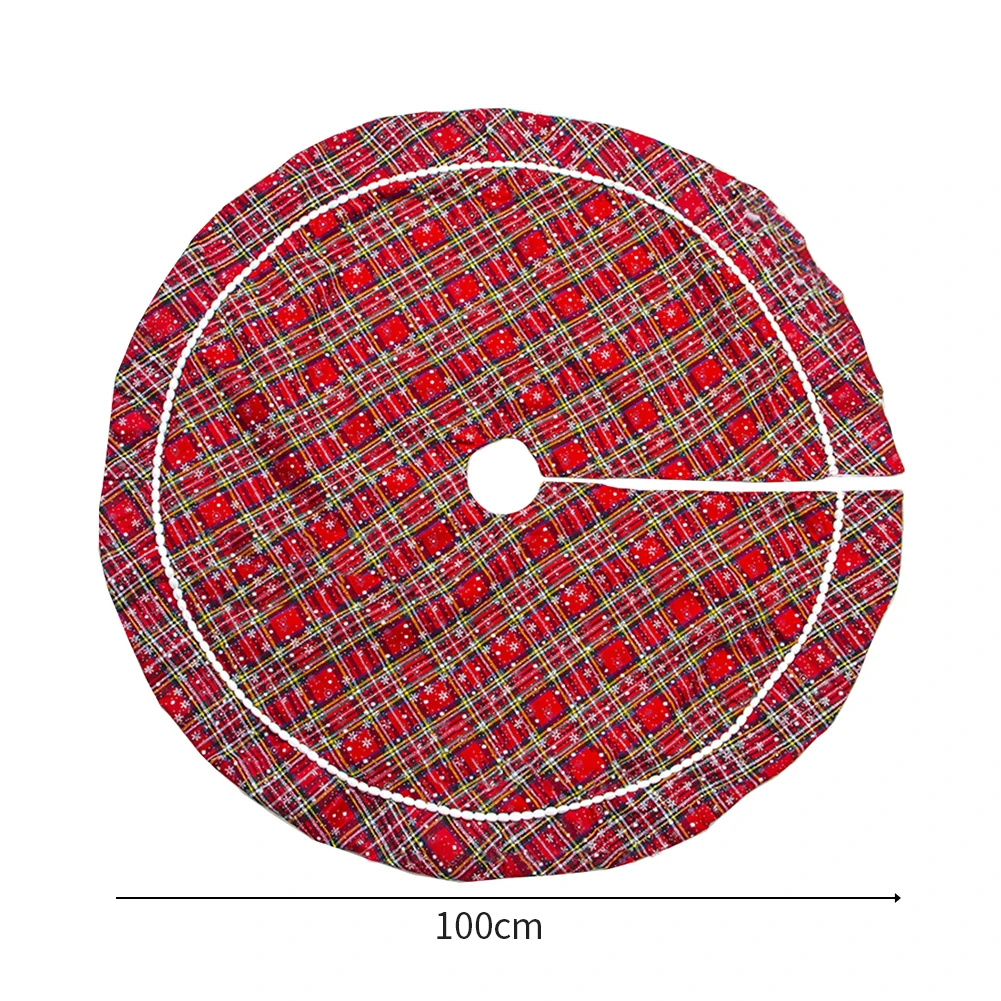 100 см Красного и черного цветов буйвола плед коврик под рождественскую елку