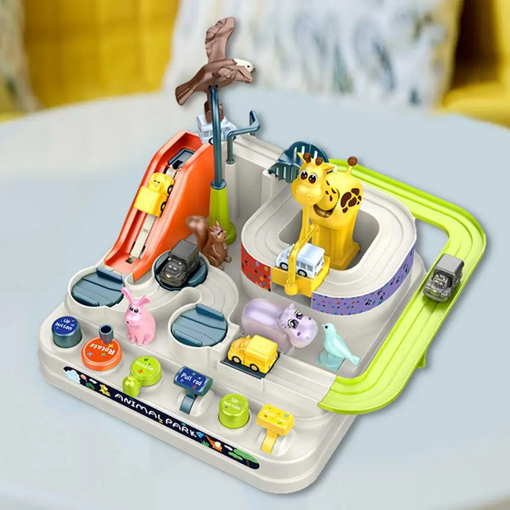 

Animal Park Adventure Track Car Building Toy Puzzle Through Big Adventure Interactive Learning & Education Car Sliding Track Toy