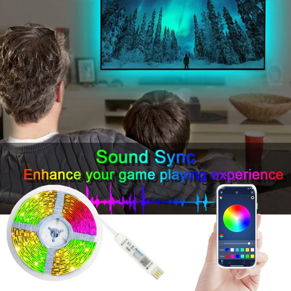 

Светодиодный светильник, USB Светодиодная лампа с Bluetooth, светодиодный светильник, RGB цвет, пульт дистанционного управления, светильник, украш...