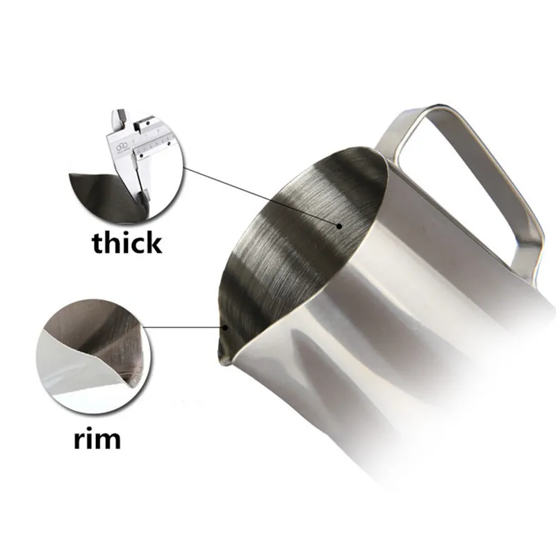 1L Нержавеющая сталь вытягивающийся цветок эспрессо вспениватели вспенивания