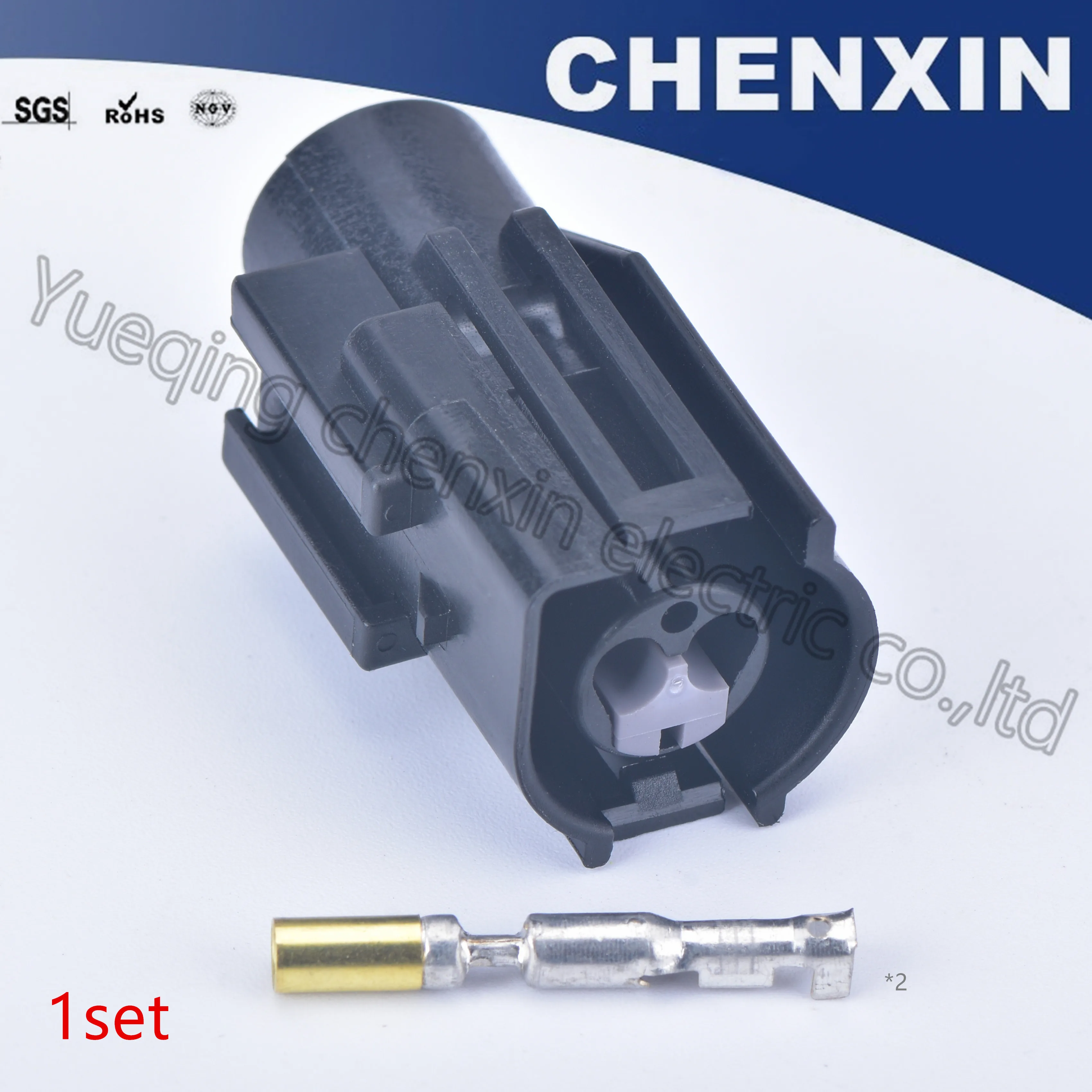 

Black 2 pin car waterproof auto connector Type B female round electric plug