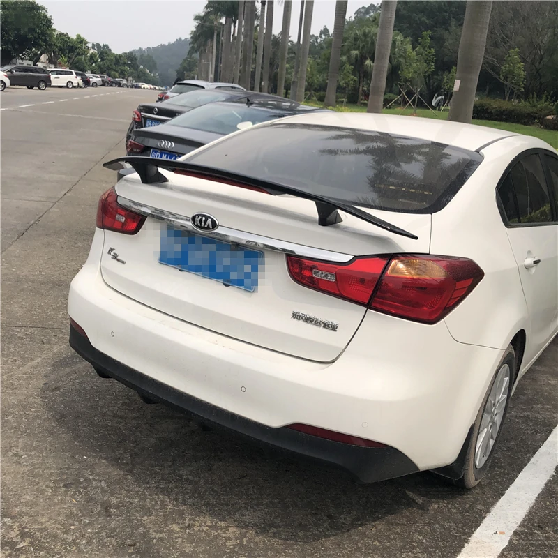 Для Kia Forte спойлер 2006 2018 K3 TF ABS пластик Материал заднее крыло автомобиля Цвет