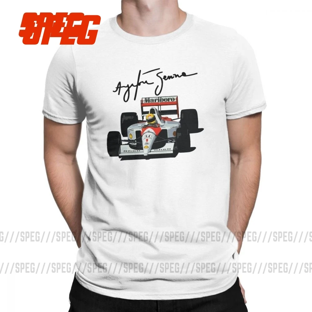 

Ayrton Senna T-Shirts for Men Vintage Pure Cotton Tee Shirt O Neck Short Sleeve T Shirt Plus Size Tops for Male