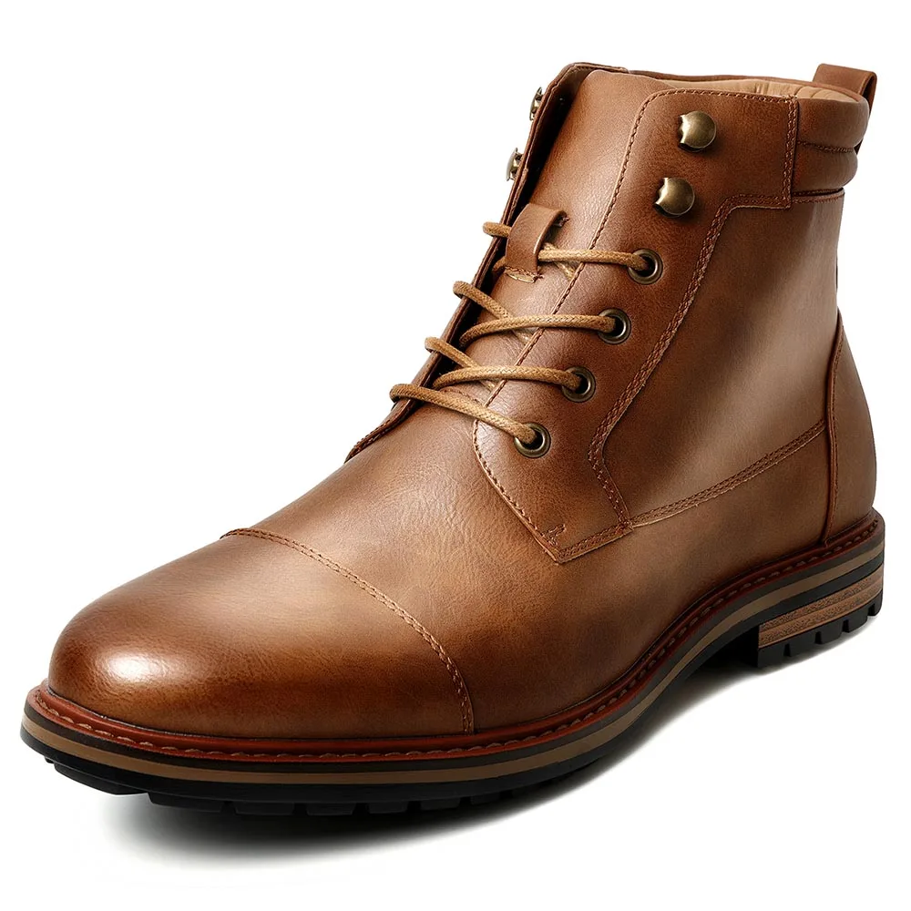 ZUSIGEL Men Martin Leather shoes High Top Fashion Winter Warm Snow Motorcycle Ankle Boots Shoes US Size 7-13 | Обувь