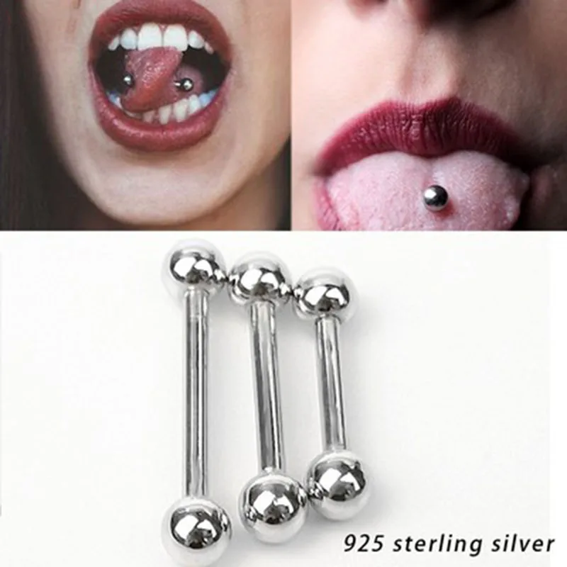 3PCS 925 Sterling Silver Nose Studs 6mm/8mm/10mm Ball Barbell Belly Lip Tongue Piercing Body Jewelry Helix Ring | Украшения и