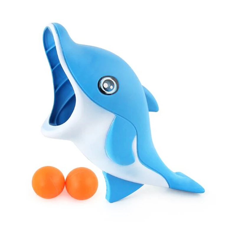 Blue Dolphin 1 компл. Катапульта Запуск прикладом игрушки прыгающий мяч для детей мультфильм Акула динозавр Дельфин родителей Интерактивная спортивная игра подарок - Цвет: Blue Dolphin
