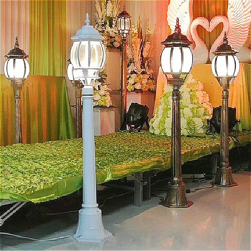 Уличный светильник из кованого железа в стиле ретро 2 шт./лот с удилищем дорожная