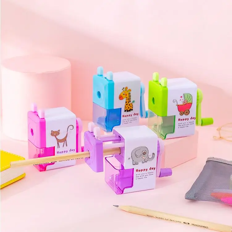 Точилка для карандашей с рисунком животных ручная работа милый механический