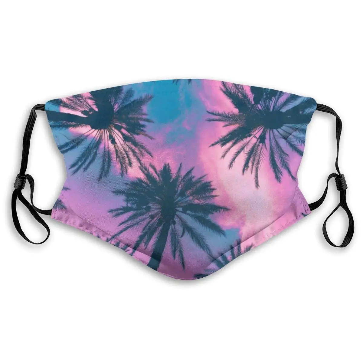 

Some Palm Trees Washable Reusable Mask, Anti Dust Half Face Mouth Mask For Kids Teens Men Women With Adjustable Ear Loops