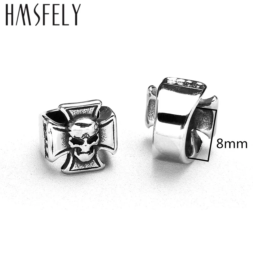 HMSFELY бусины из нержавеющей стали 316l с изображением черепа аксессуары для