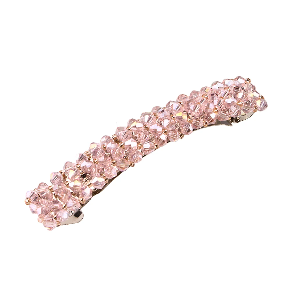 Pink 1 шт. шикарные хрустальные шпильки для волос головные уборы для женщин брошь из горного хрусталя для девочек заколки невидимки для волос заколка для волос Инструменты для укладки аксессуары 6 цветов - Цвет: Pink