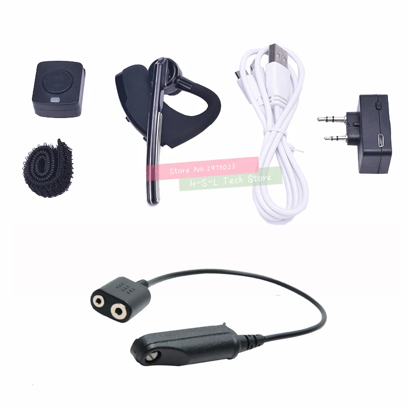 Walkie Talkie Wireless Headset Walkie Talkie Bluetooth Headset BT Headphone Earpiece For Baofeng UV-9R PLUS BF-9700 A58 UV-XR 5S