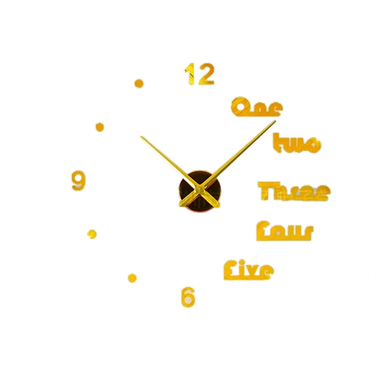 Акриловые DIY аналоговые 3D современные настенные часы Наклейка большое