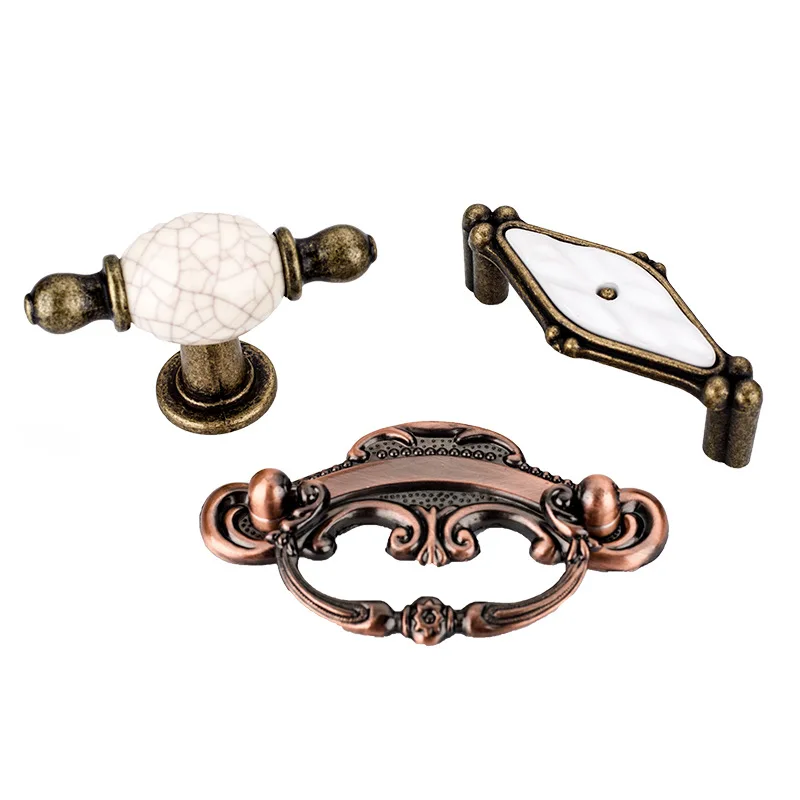 Классическая Ручка для кухонной мебели в стиле ретро ручка выдвижного ящика с