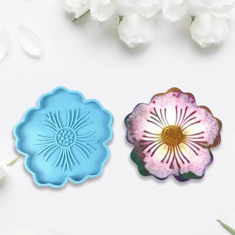 

Flower Coaster Epoxy Resin Mold Cup Mat Pad Silicone Mould DIY Crafts Decorations Ornaments Casting Tool