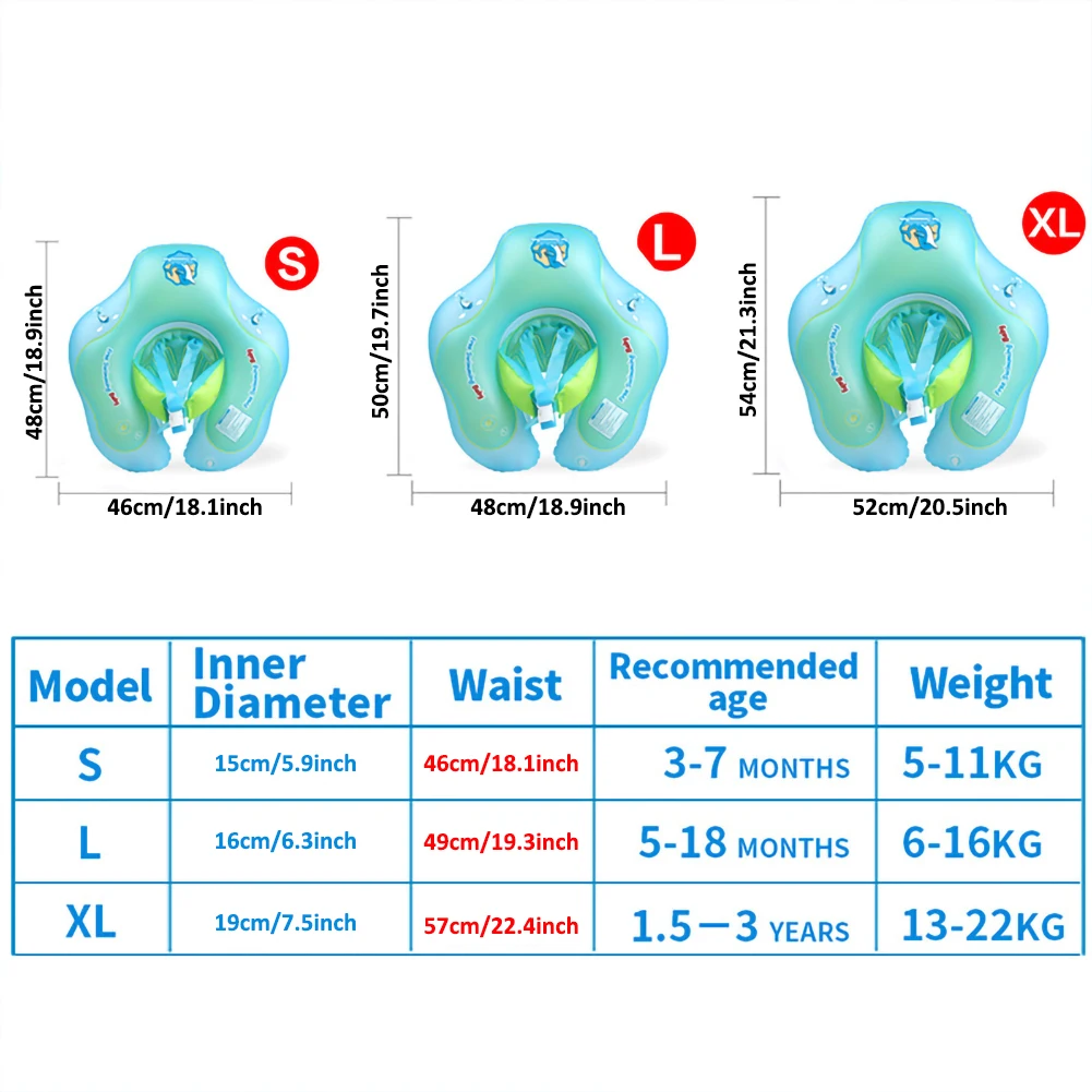 

Swimming Float for Kids Inflatable Infants Toddlers Swimming Pool Float 3 Sizes baby floats for pool Baby swimming ring