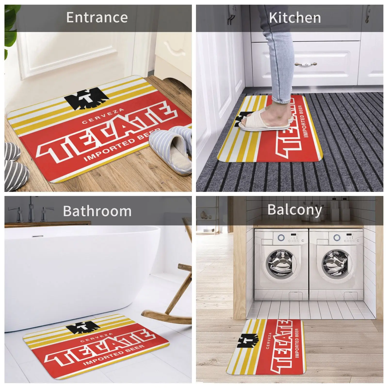 

Tecate Door mat, Entrance Kitchen Carpet And Bathroom Floor mats, welcome mat, Non-slip, Odorless, Durable
