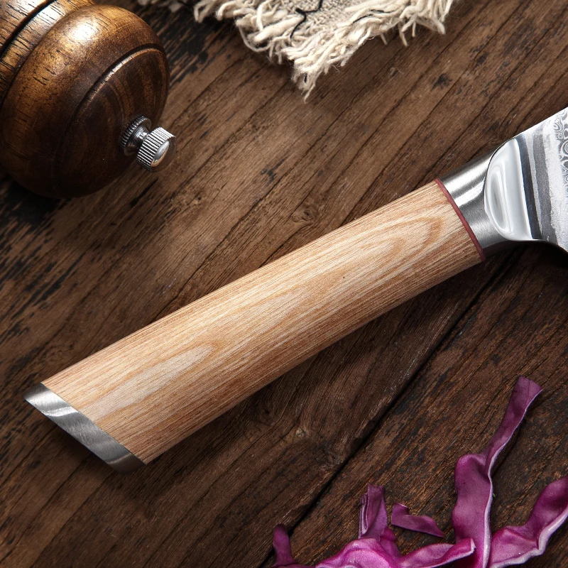 67 слоев стали V gold 10 дамасский кухонный нож ножи шеф повара Gyuto Santoku Кливер для