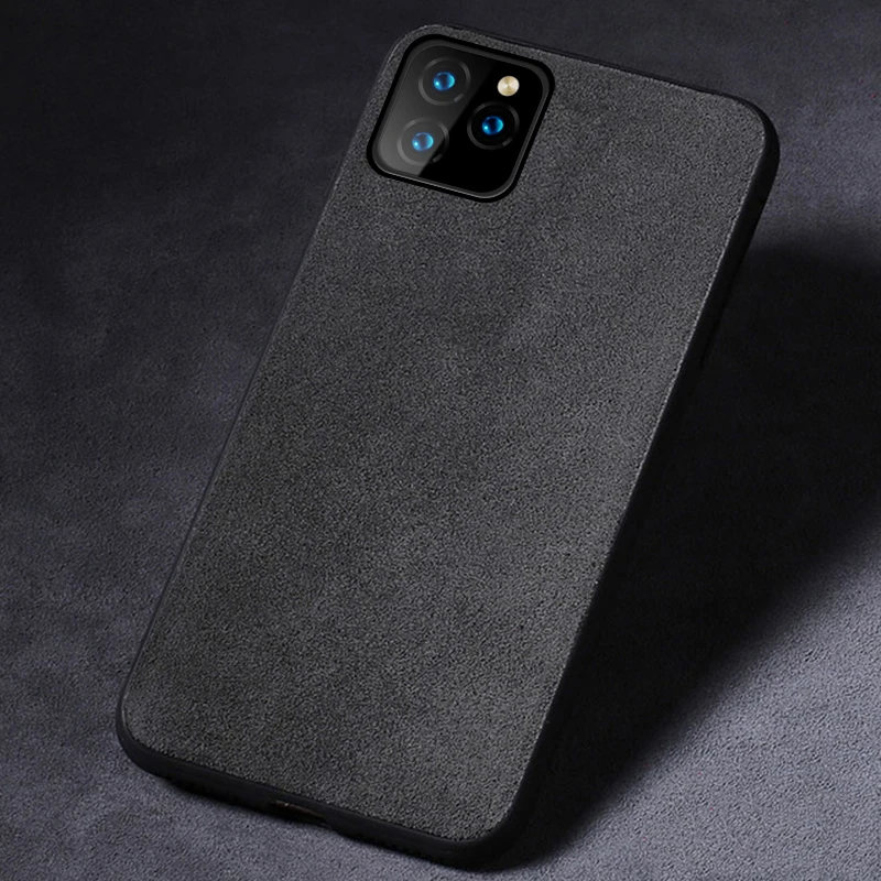 Серый Чехол из натуральной кожи для iphone 11 pro max, оригинальная Противоударная задняя крышка, чехол для iphone 11, чехол xr xs max 7 8 plus, fundas - Цвет: Серый