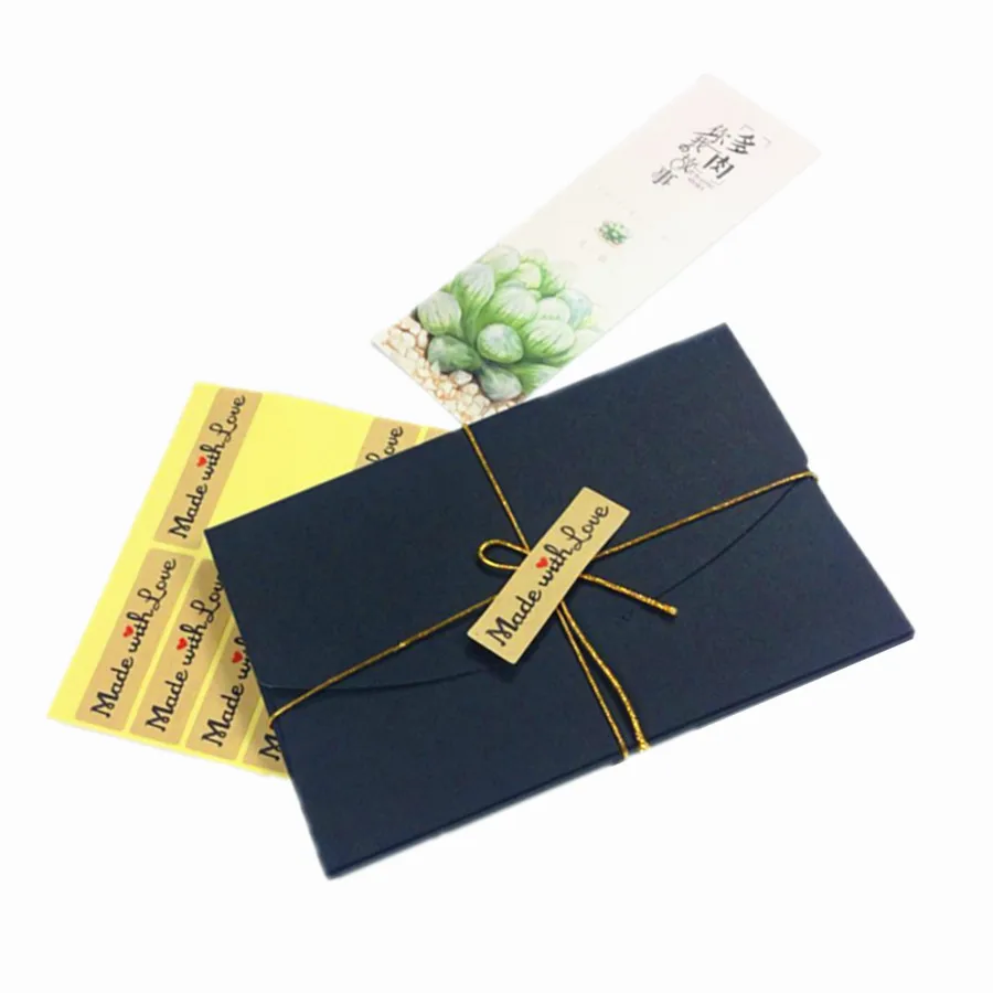 100 шт./лот сделано из кожи прямоугольная Уплотнительная наклейка для подарочной