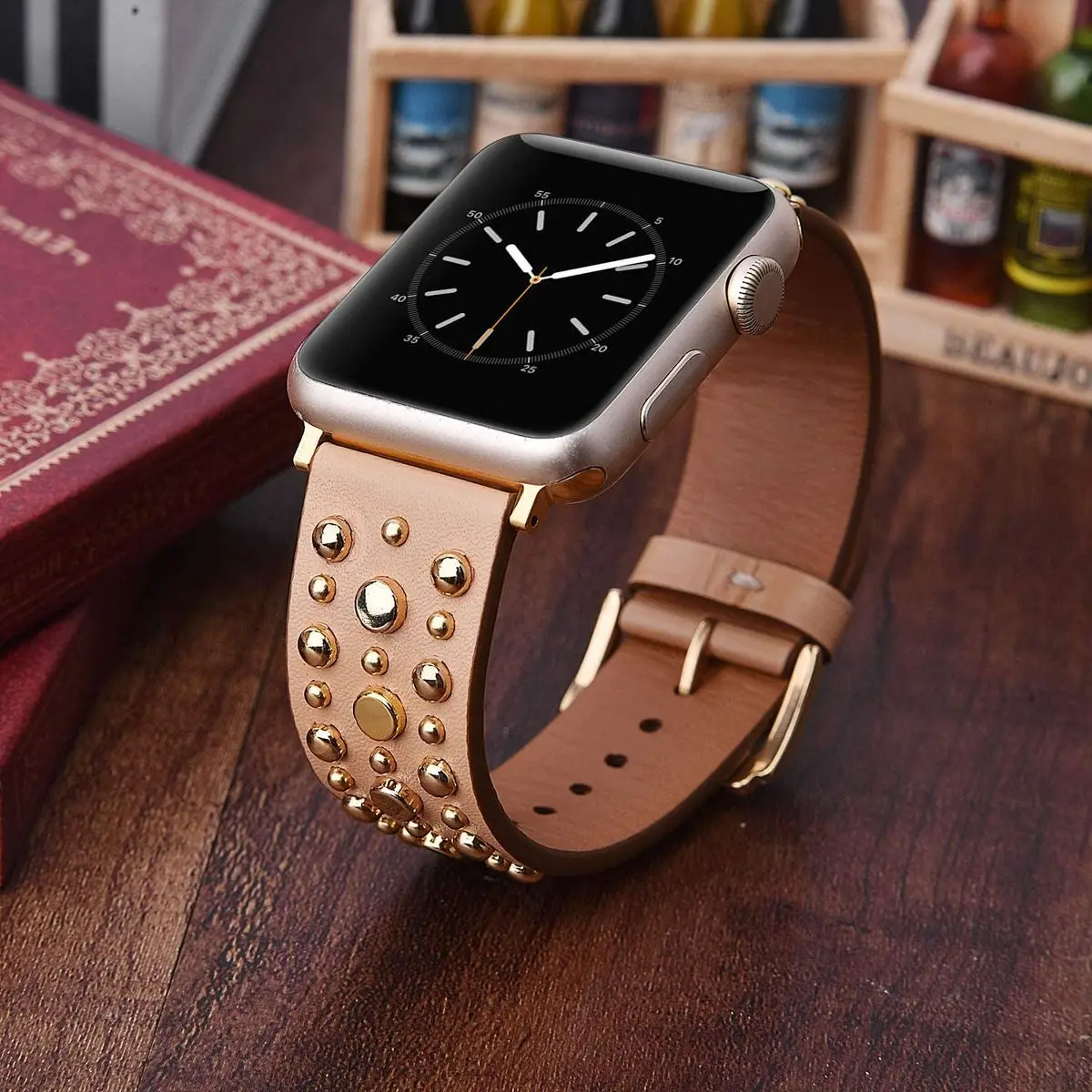 Ремешок кожаный для apple watch band 44 мм 42 40 38 iWatch Series 5 4 3 2 1|Ремешки часов| |