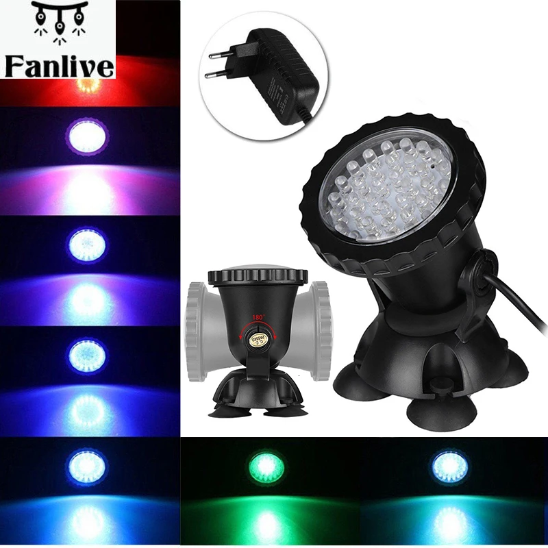 Goede 10 Stuks 36 LED Kleur Veranderende Licht Onderwater Spot Flood Light Dompelpompen Lamp Voor Water Aquarium Fontein Vijver Fish Tank