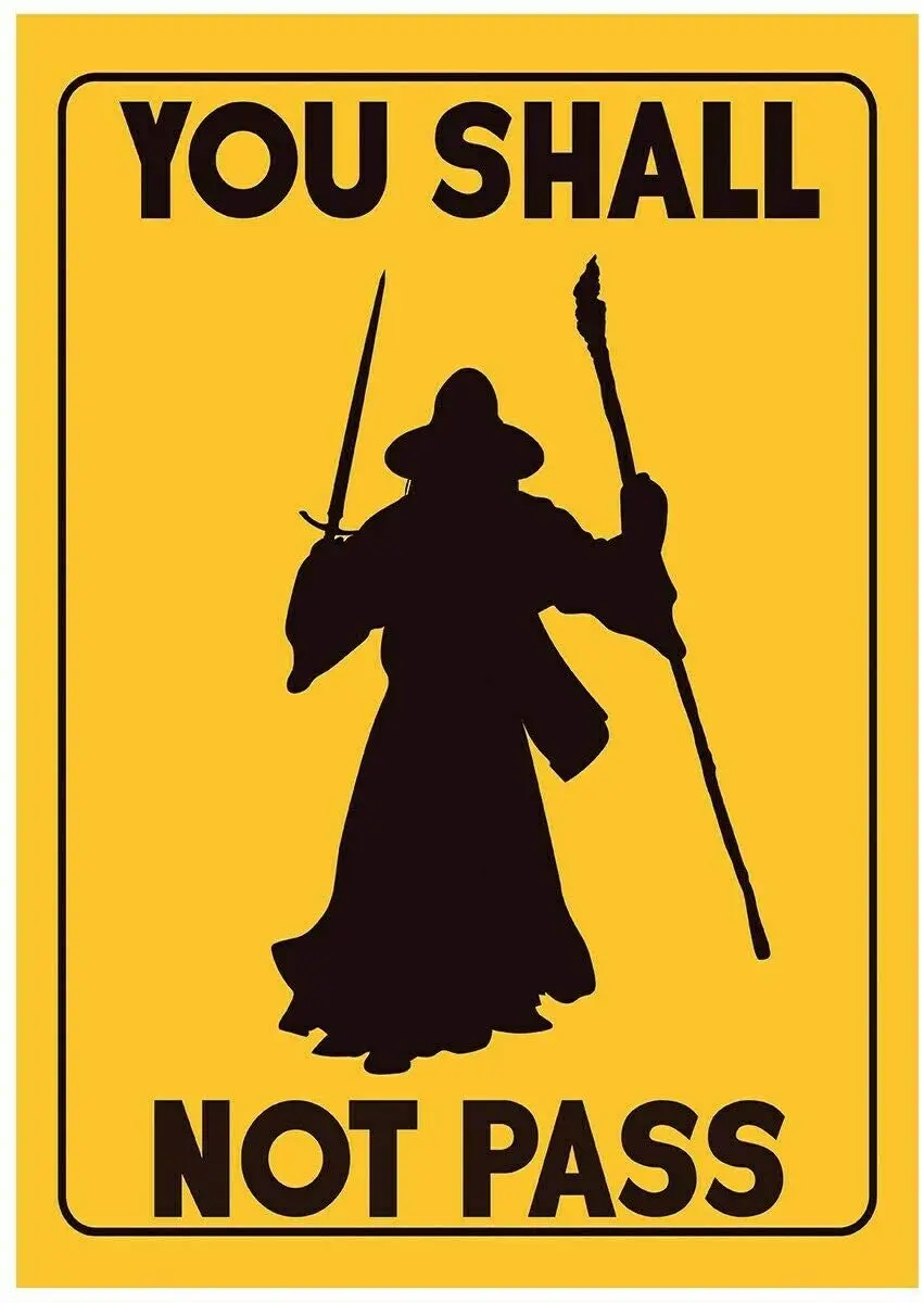 

Mini Poster You Shall Not Pass Tin Signs Unique Metal Bar Wall Plaque Decor Vintage Kitchen Tin Sign 12"x8" Inch