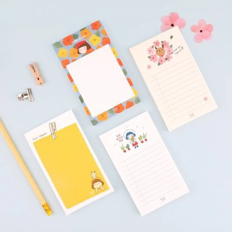 1 Pcs Kawaii Cute Girl Dogs Memo Pads Planner Notepad School Office Supply Student Stationery |