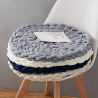 chair cushion knitted round cushion thick thick thread hand woven bedroom bay window cushion floor mat tatami cushion