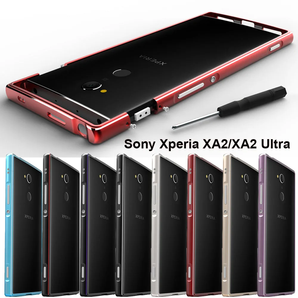 

For Sony Xperia XA2 case Original Aluminum Alloy Bumper Protector cover for Sony Xperia XA2 Ultra case Luxury Metal Frame fundas