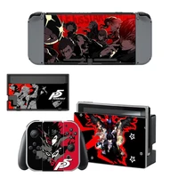 persona 5 screen protector sticker skin for nintendo switch ns console dock charger stand holder joy con controller vinyl