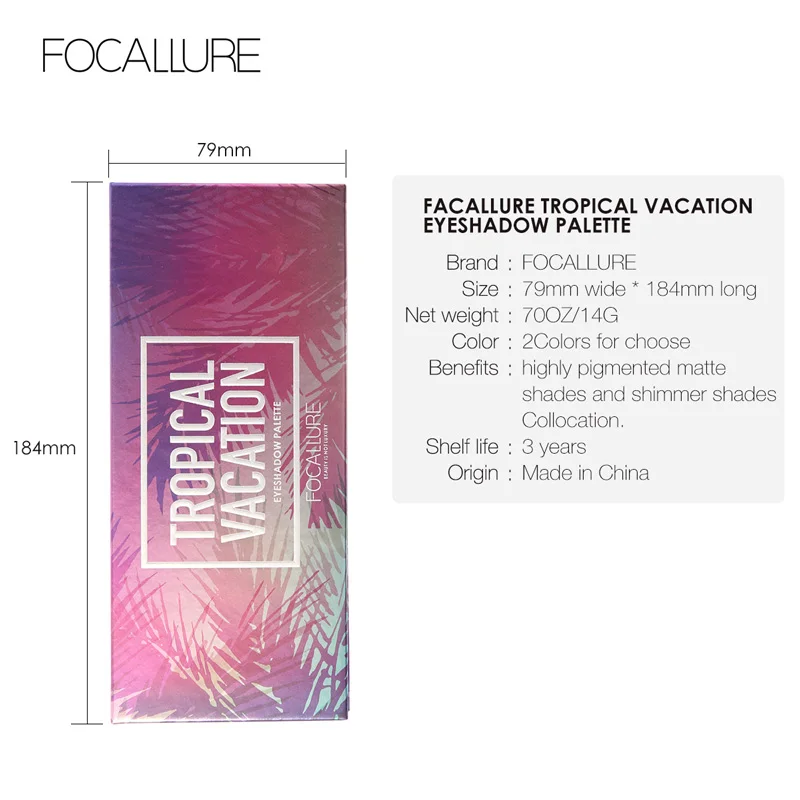 FOCALLURE, 14 цветов, палитра теней для век, матовый блеск, высокий пигмент, горячая в ins, палитра теней для век с кистью, макияж, тени для век