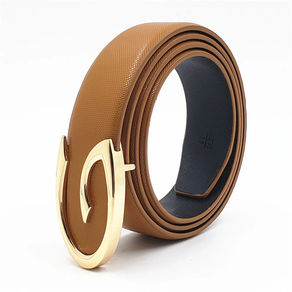 Ремень мужской из натуральной воловьей кожи модный дизайнерский пояс с