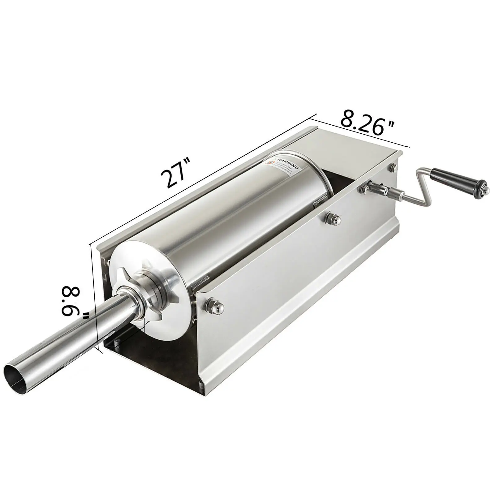 VEVOR 3L 5L 7L 10L Manual Horizontal Sausage Filler Stuffer Machine Food Processor 304 Stainless Steel for Restaurant Commercial